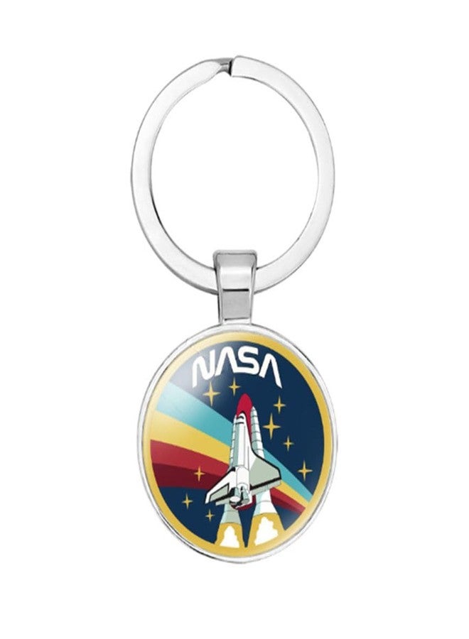 vmcoatdu NASA Astronaut Space Shuttle Logo Restore Ancient Key Chain Keyring Gift Men Women Keychain Alloy and Inlaid Glass (Color A) - Image 1